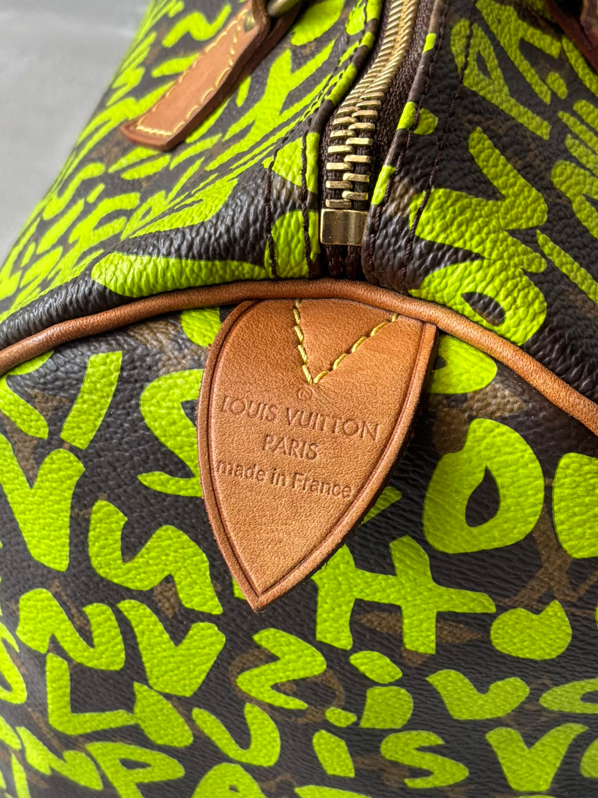 Louis Vuitton x Stephen Sprouse Green Graffiti Speedy 30 Bag