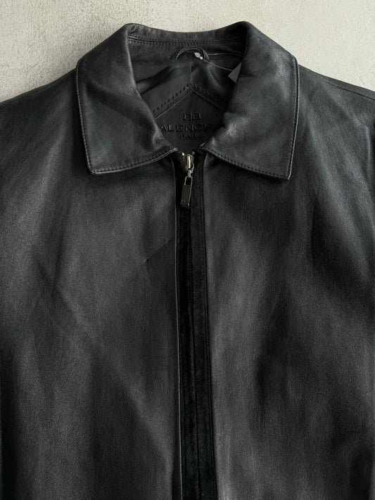 Vintage Balenciaga Velour Leather Jacket