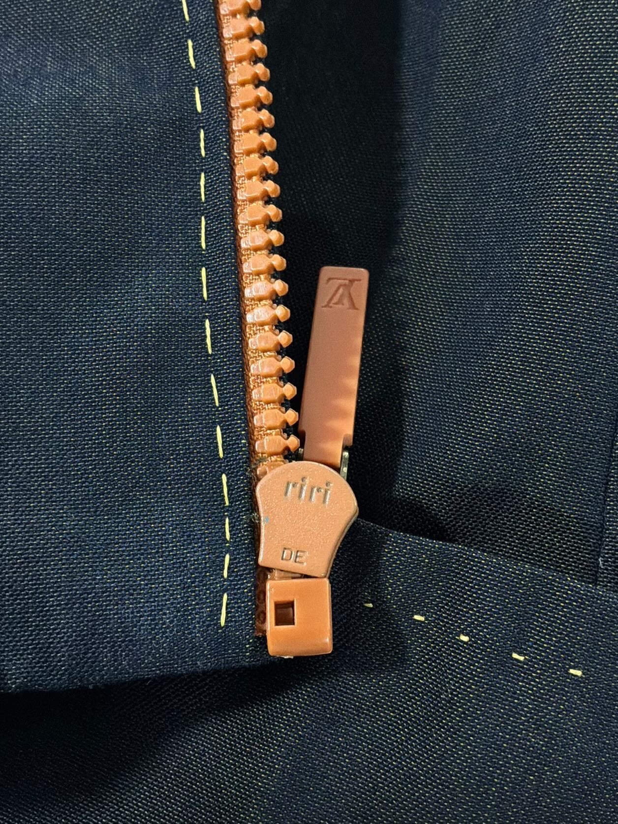 Womens Louis Vuitton Satin Orange Button Jacket