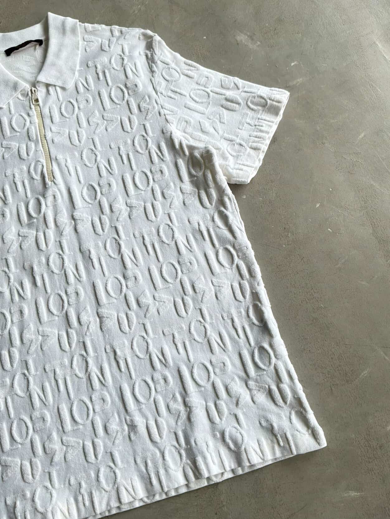 Louis Vuitton Embossed Logos Half Zip Polo