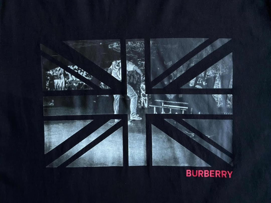 Burberry UK Flag Script Tee
