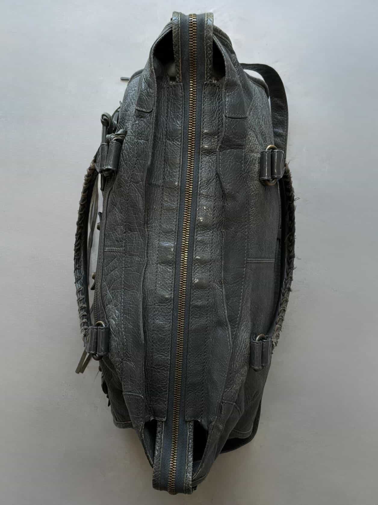Balenciaga City Part Time Dark Gray Lambskin Bag
