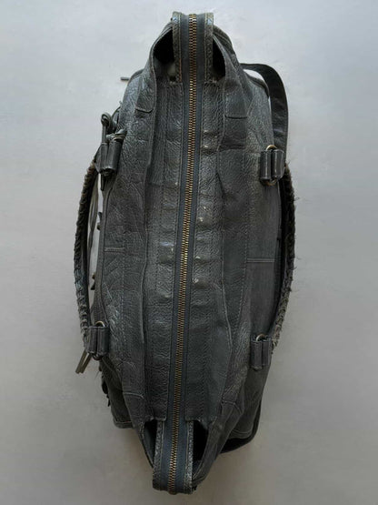 Balenciaga City Part Time Dark Gray Lambskin Bag