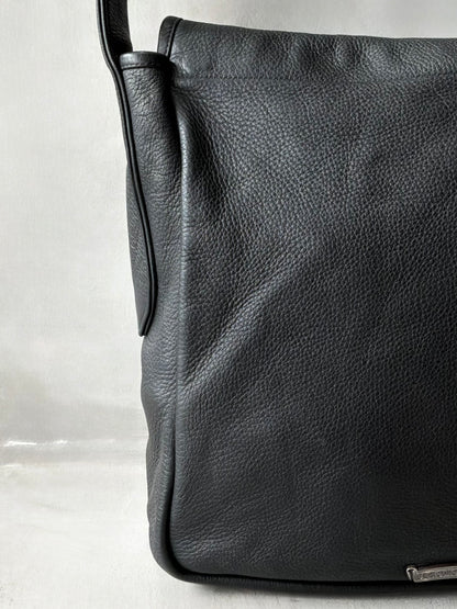 Chrome Hearts Cemetery Cross Patch Mail Leather Bag