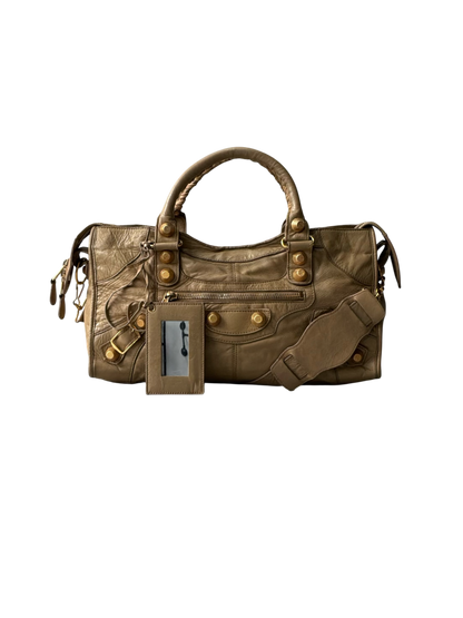 Balenciaga Part Time Old Chevre Beige Giant 21 Lambskin Bag