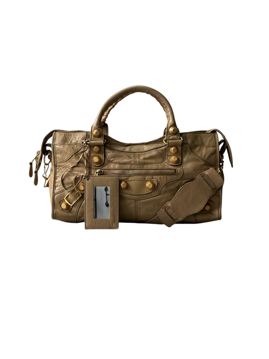 Balenciaga Part Time Old Chevre Beige Giant 21 Lambskin Bag