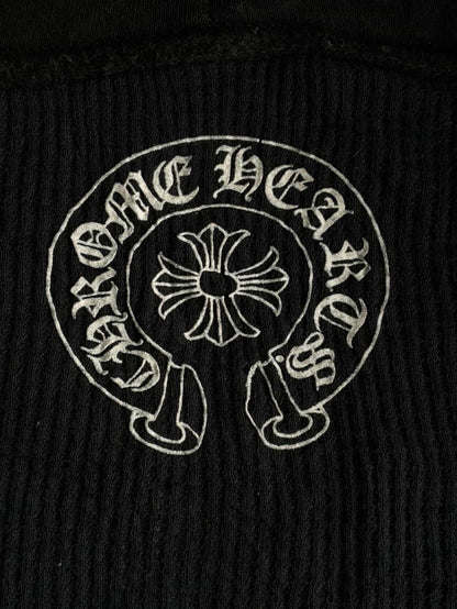 Chrome Hearts Vintage Red Cemetery Thermal Zip Hoodie