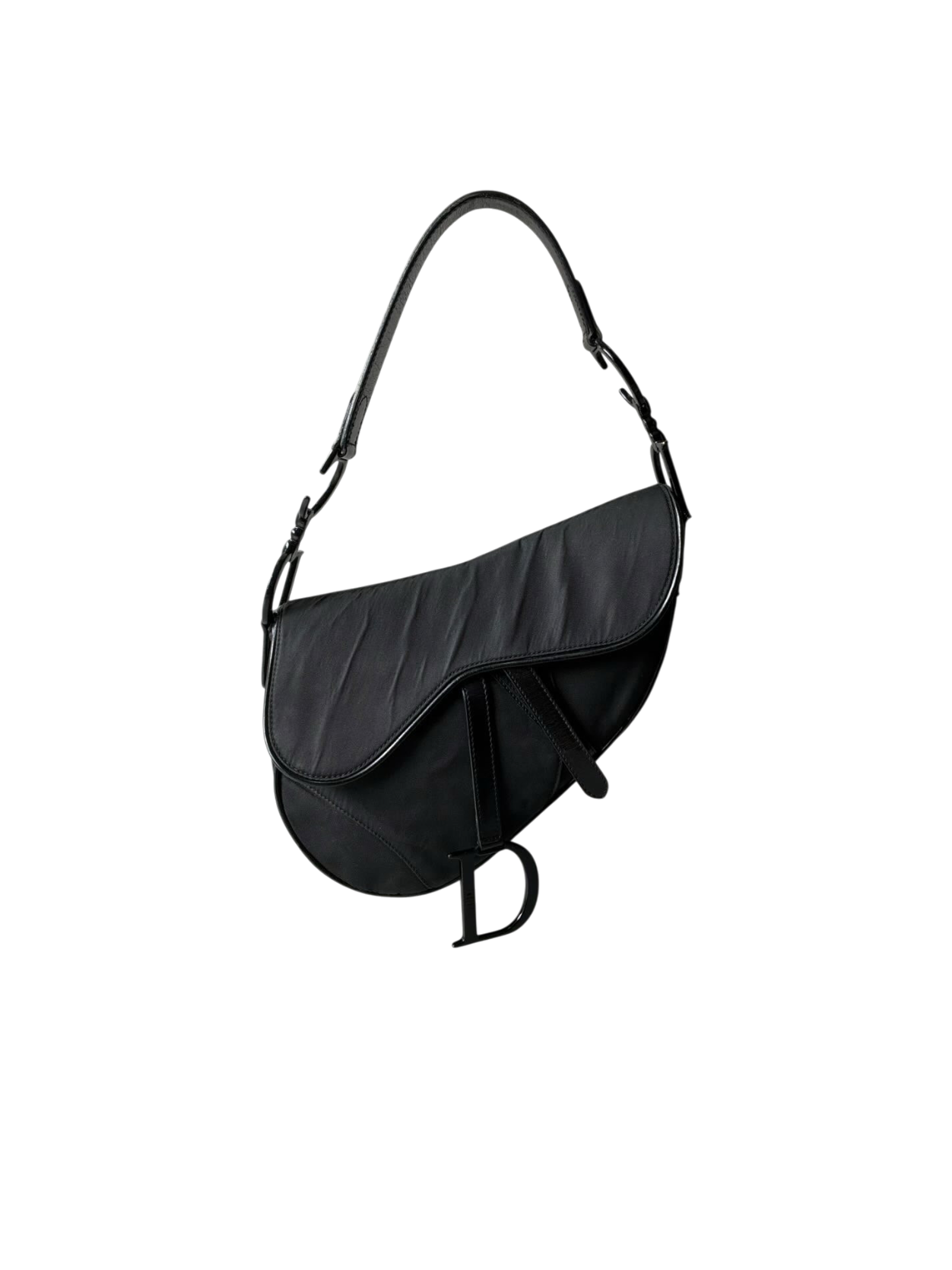 Dior Black Nylon Saddle Bag