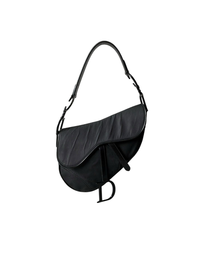 Dior Black Nylon Saddle Bag
