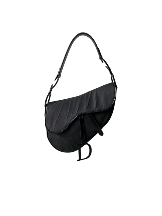 Dior Black Nylon Saddle Bag