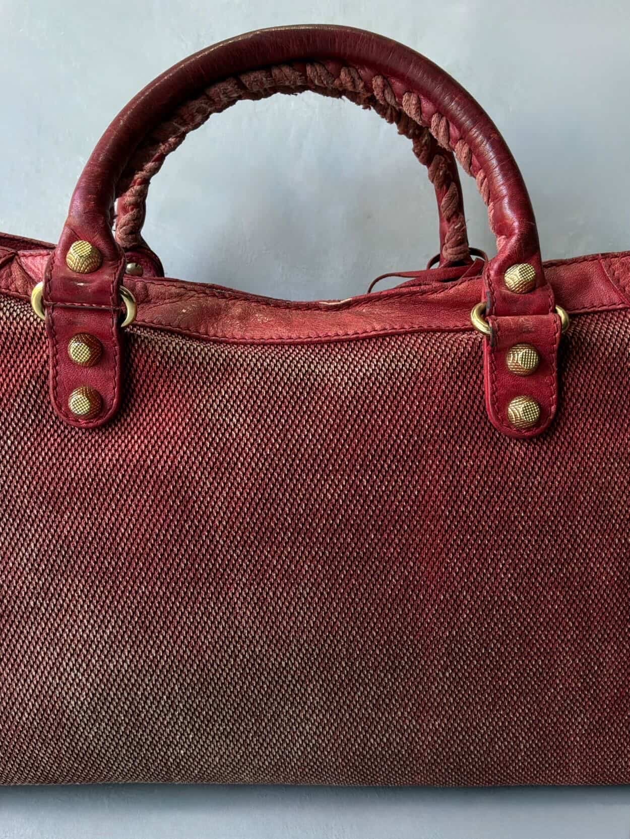 Balenciaga Classic City Mesh Red Bag