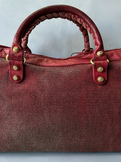 Balenciaga Classic City Mesh Red Bag