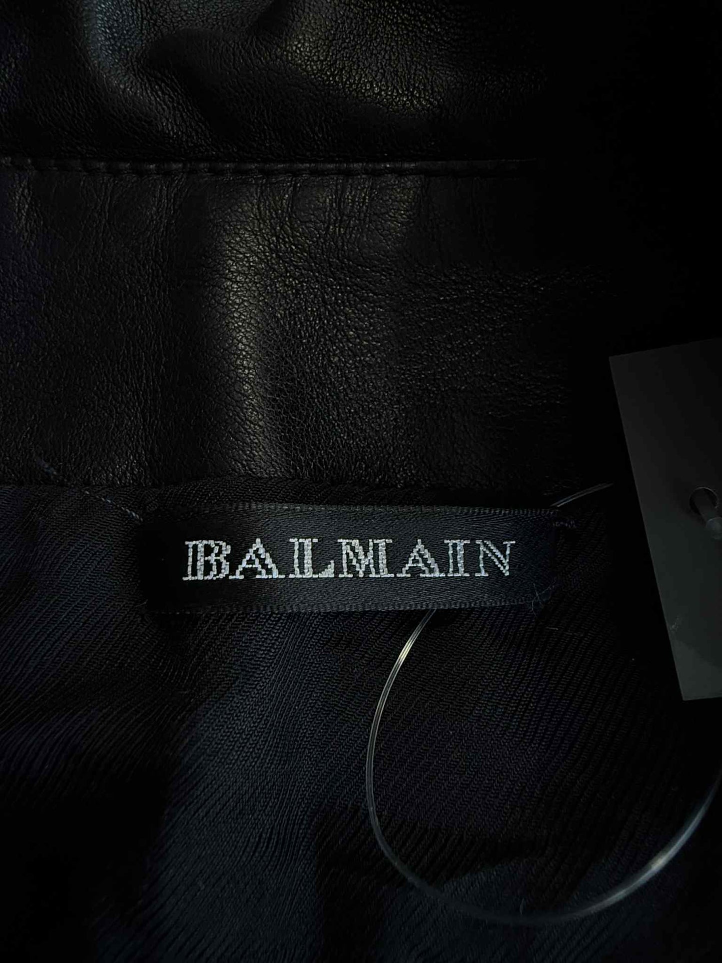 Vintage Balmain Quilted Cropped Leather Jacket