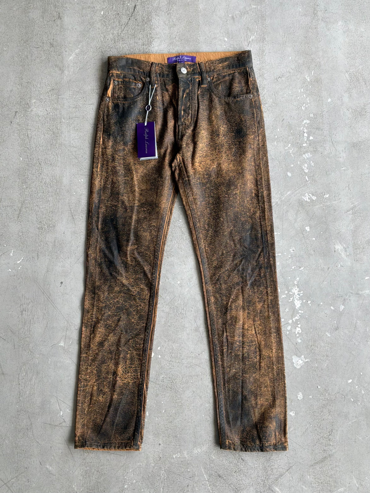Ralph Lauren Purple Label Wax Coated Jeans