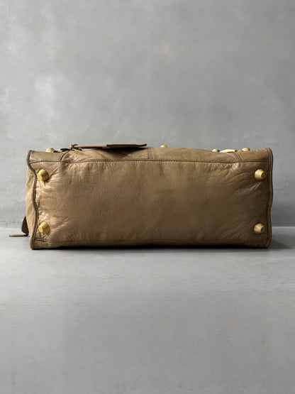 Balenciaga Part Time Old Chevre Beige Giant 21 Lambskin Bag