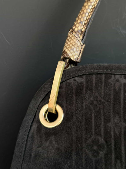 Louis Vuitton Limited Edition Suede Monogram Python Bag