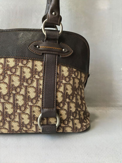 Dior Trotter Leather Boston Bag