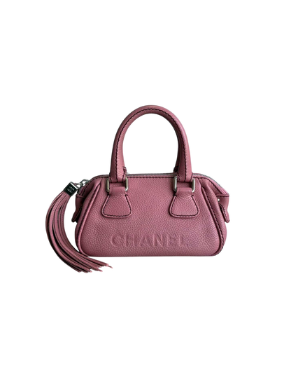 Chanel LAX Tassel Caviar Mini Bowler Bag
