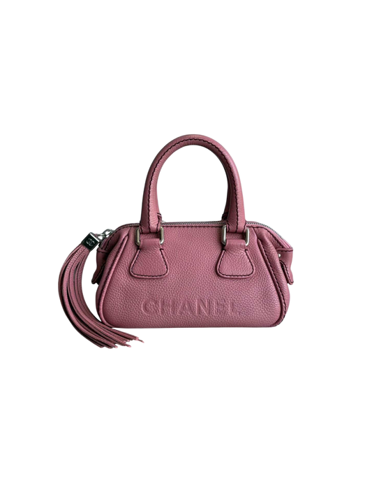 Chanel LAX Tassel Caviar Mini Bowler Bag