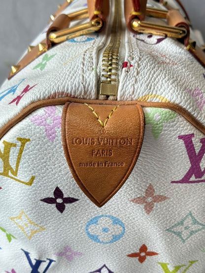 Louis Vuitton X Murakami White Multicolor Speedy 30