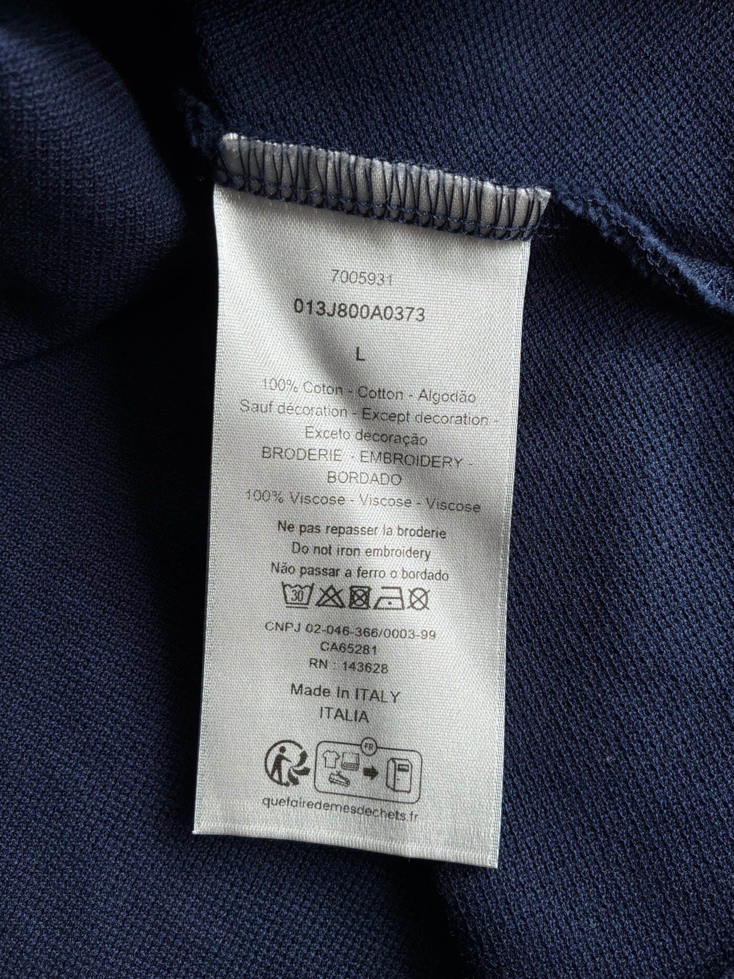 Dior Icon Logo Navy Polo Shirt