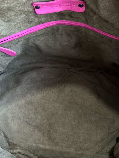 Bottega Veneta Pink Intrecciato Boston Bag