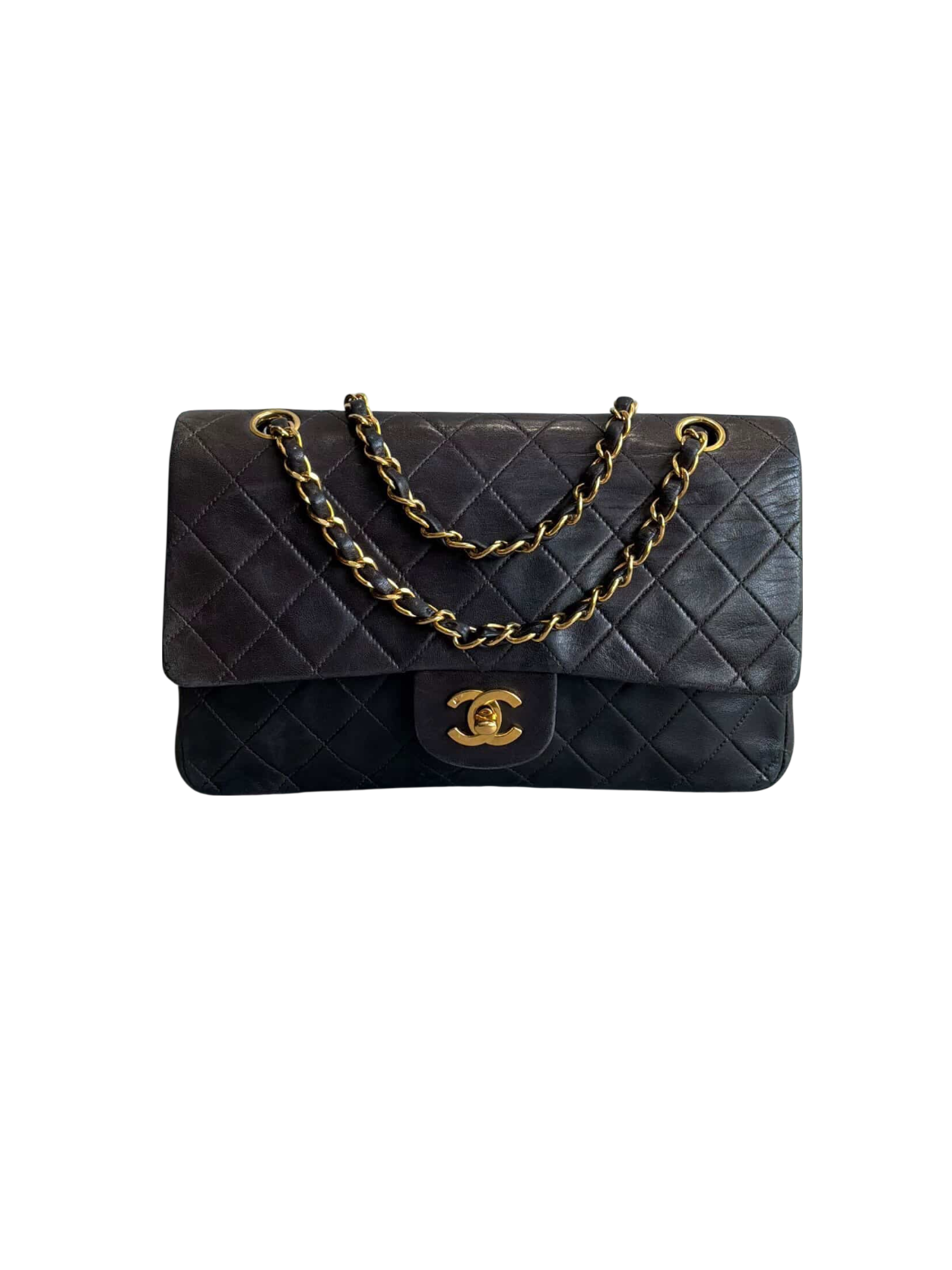 Chanel Classic Meduim Double Flap Dark Brown Shoulder Bag