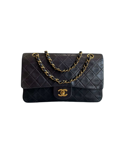 Chanel Classic Meduim Double Flap Dark Brown Shoulder Bag