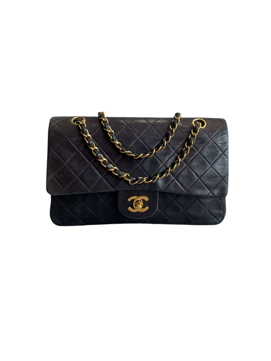 Chanel Classic Meduim Double Flap Dark Brown Shoulder Bag