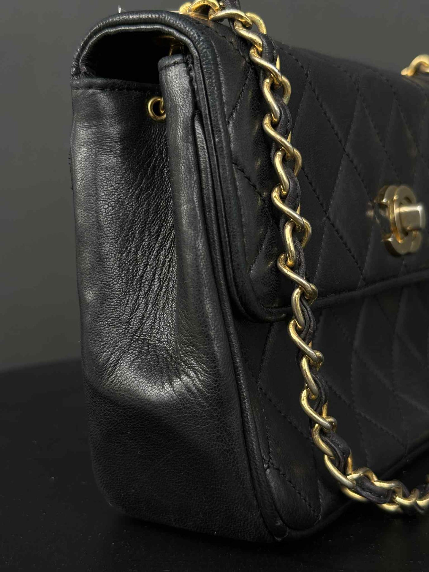 1980’s Chanel Mini Diamond Quilted Shoulder Bag