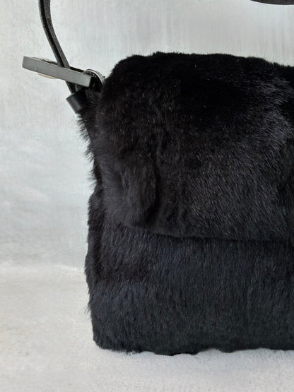 Fendi Rabbit Fur Baguette Bag