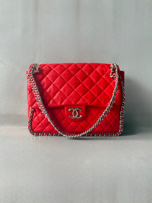 Chanel Chain Around Pink Maxi Flap
