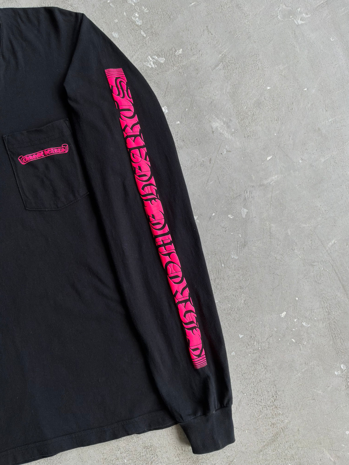 Chrome Hearts Pink Vertical Script Longsleeves