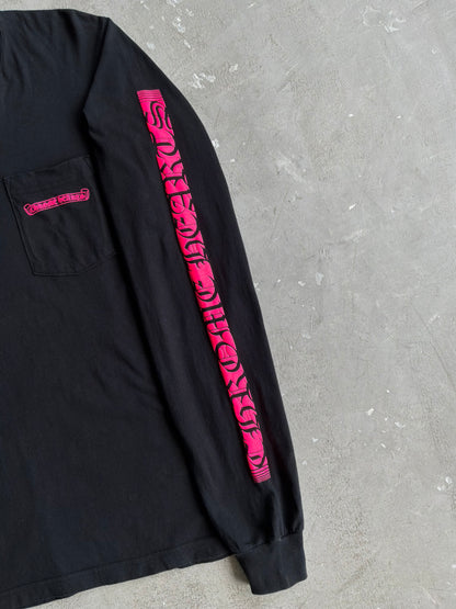 Chrome Hearts Pink Vertical Script Longsleeves
