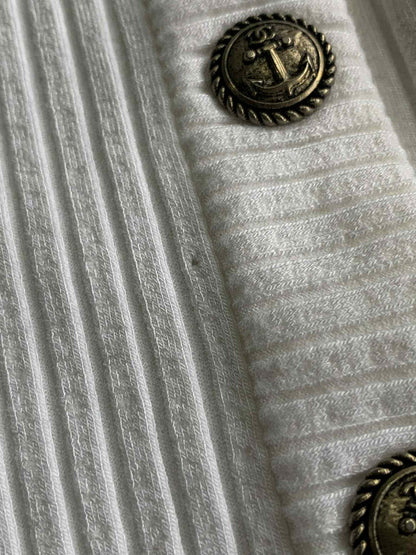 Chanel Ribbed Buttons Knit Top