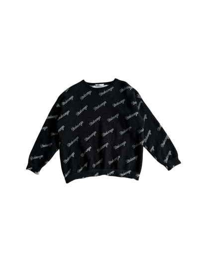 Balenciaga All Over Print Logo Sweater