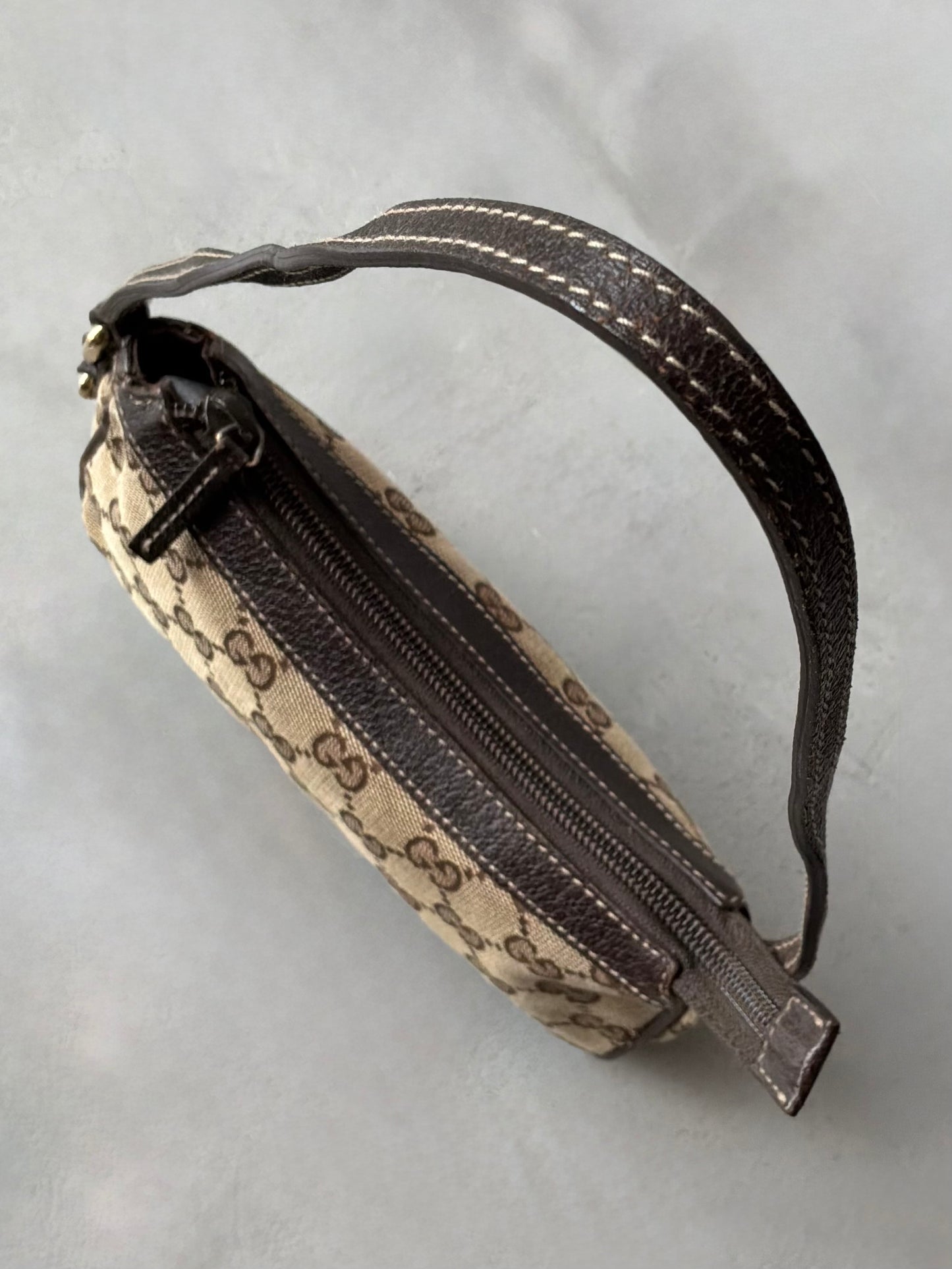 Gucci Brown Monogram Pochette