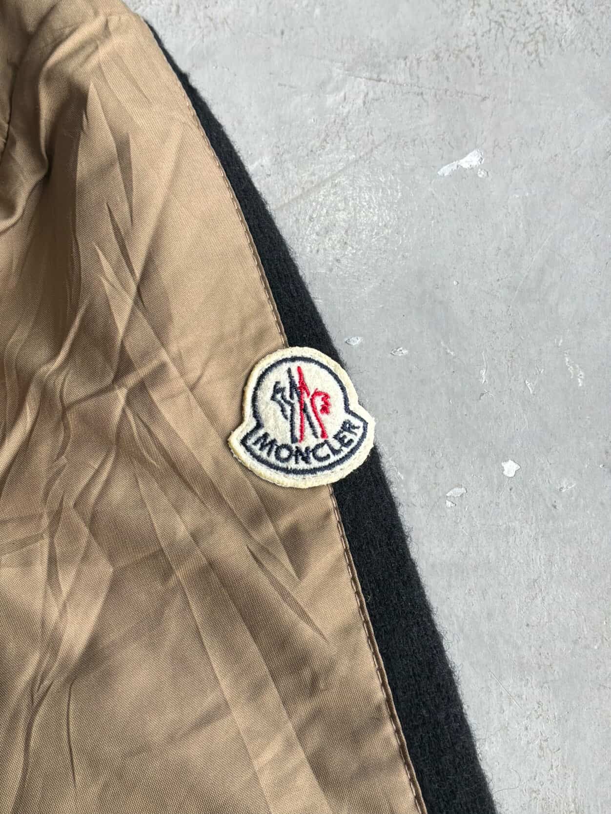 MONCLER 80’s Nylon  Wool Halfzip Jacket