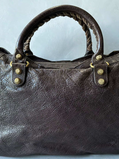 Balenciaga Classic City Giant 12 Choco Brown Lambskin Bag