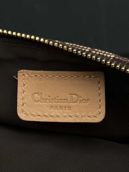 Dior Vintage Brown Oblique Saddle Bag