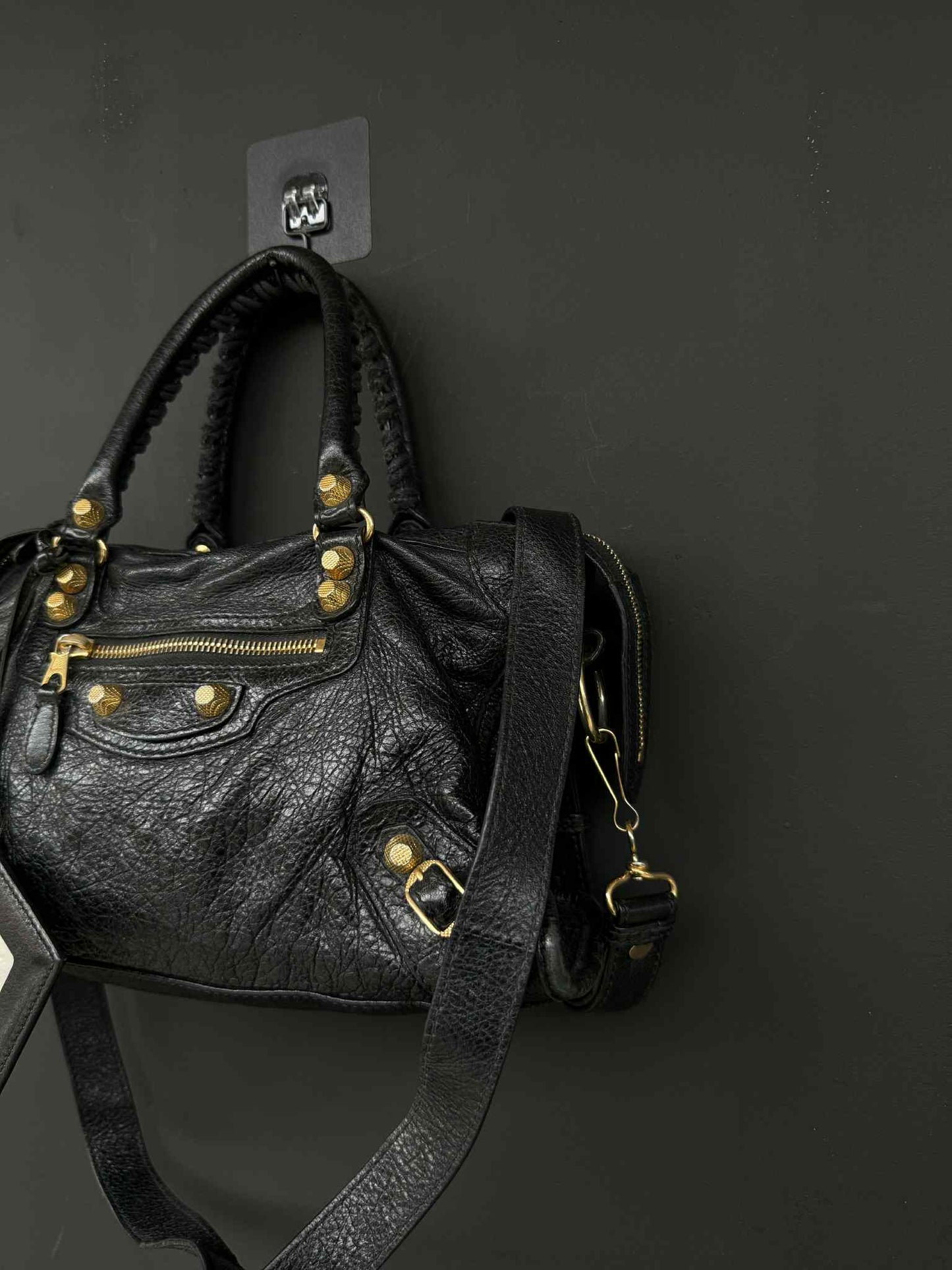 Balenciaga Mini City Black Gold Shoulder Bag