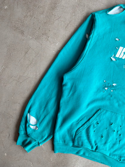 Balenciaga Distressed Logo Pullover Hoodie