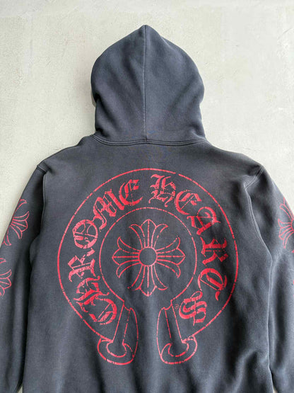 Chrome Hearts Red Horseshoe Hoodie