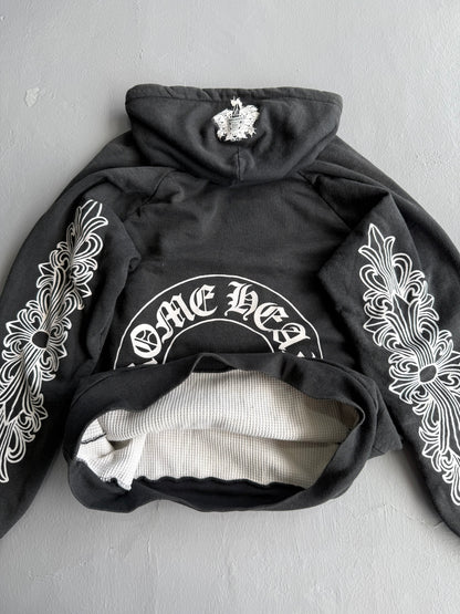 Vintage Chrome Hearts Horseshoe Floral Hoodie