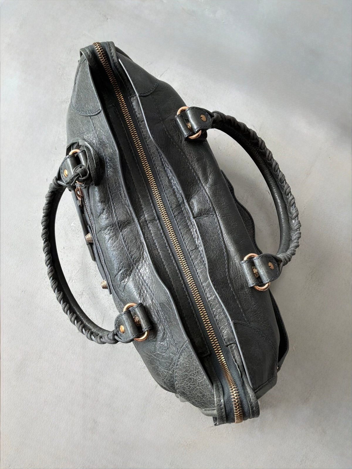 Balenciaga Classic City Gray on Bronze Lambskin Bag