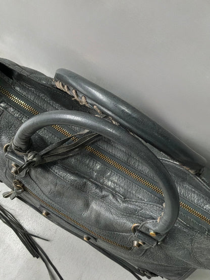 Balenciaga Classic City Gray on Brass Lambskin Bag