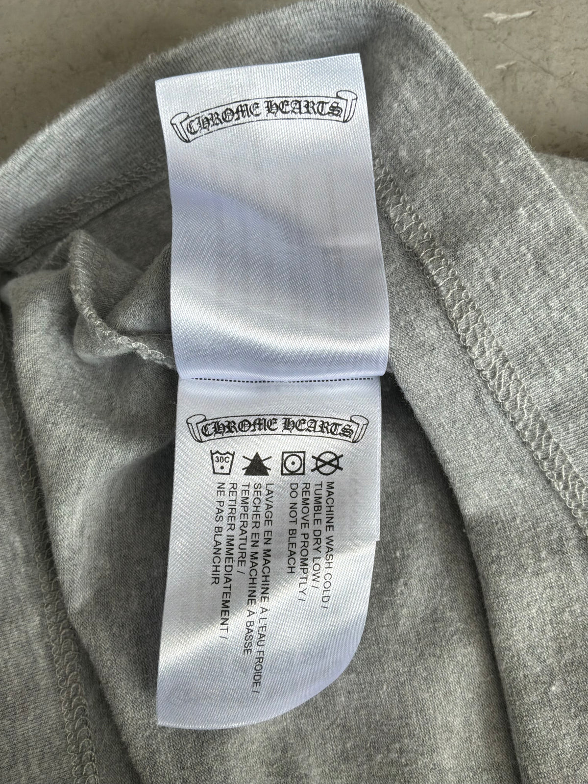 Chrome Hearts Three Logo Gray Mini Dress