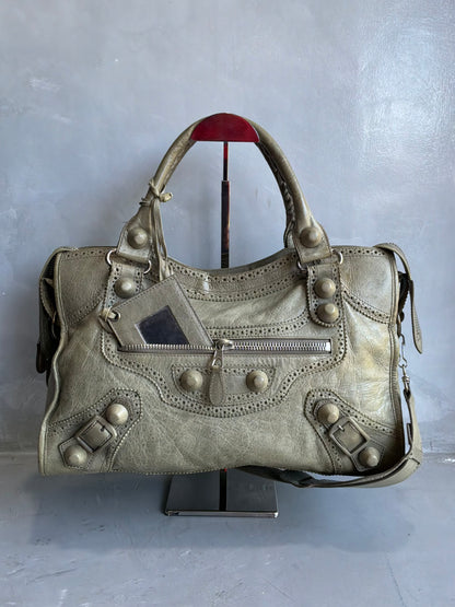 Balenciaga Classic City Giant Studs Beige