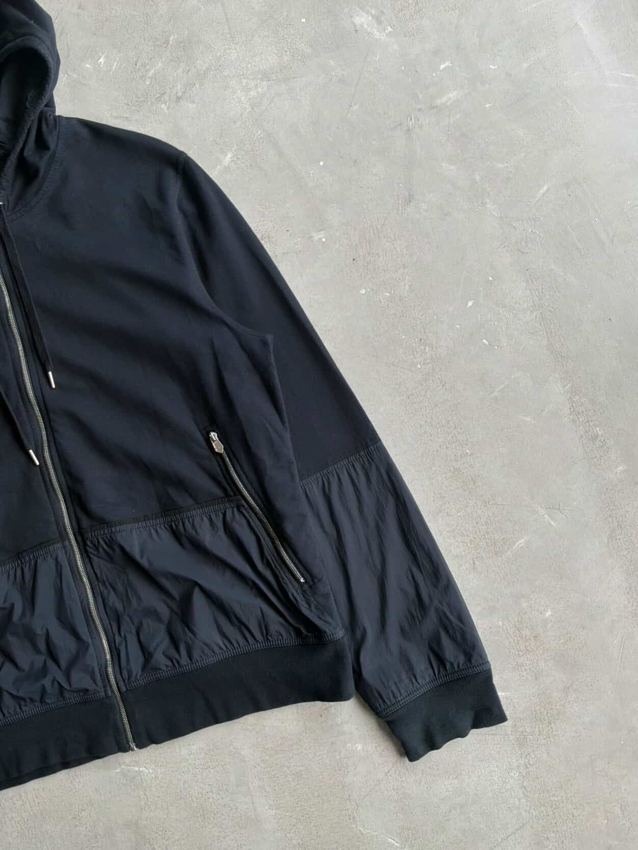 Hermes Nylon Cotton Zip Hoodie