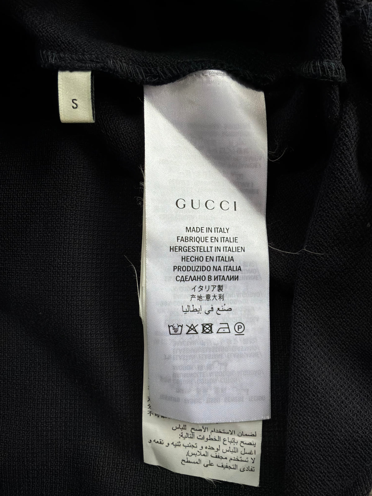 Gucci Bee Logo Black Polo Shirt
